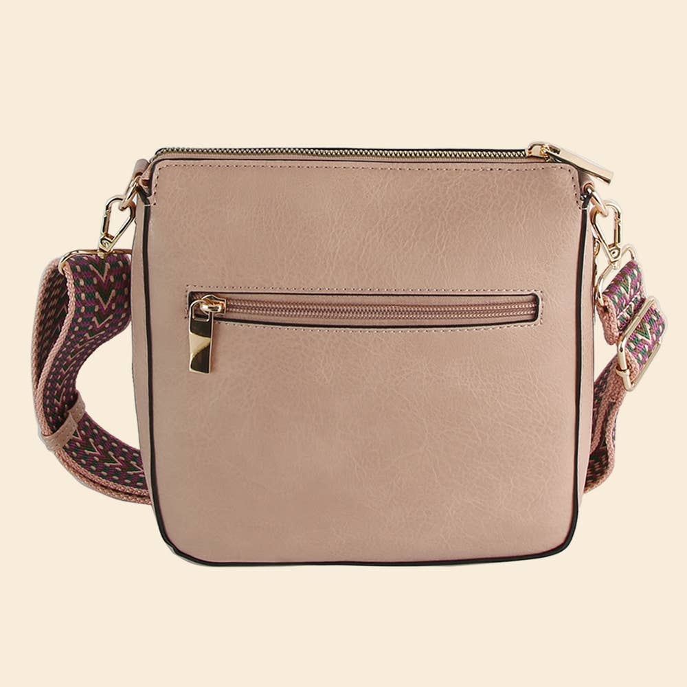 The TAYLOR - Boho Strap Faux Leather Crossbody Messenger Bag