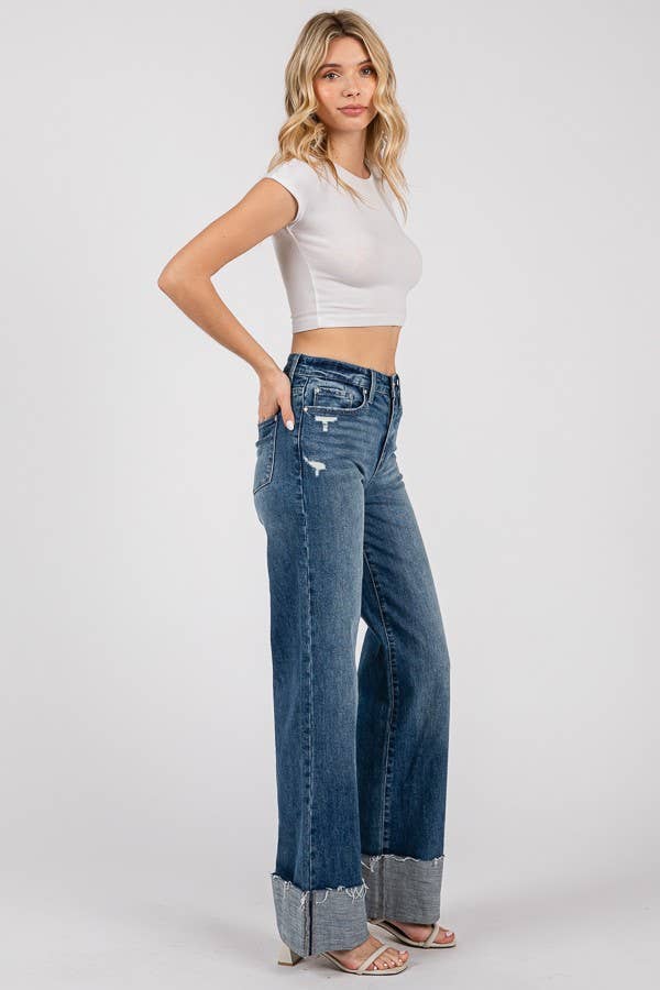 THE LEXIE COMFORT HIGH RISE LOOSE-STRAIGHT W/ CUFFED HEM