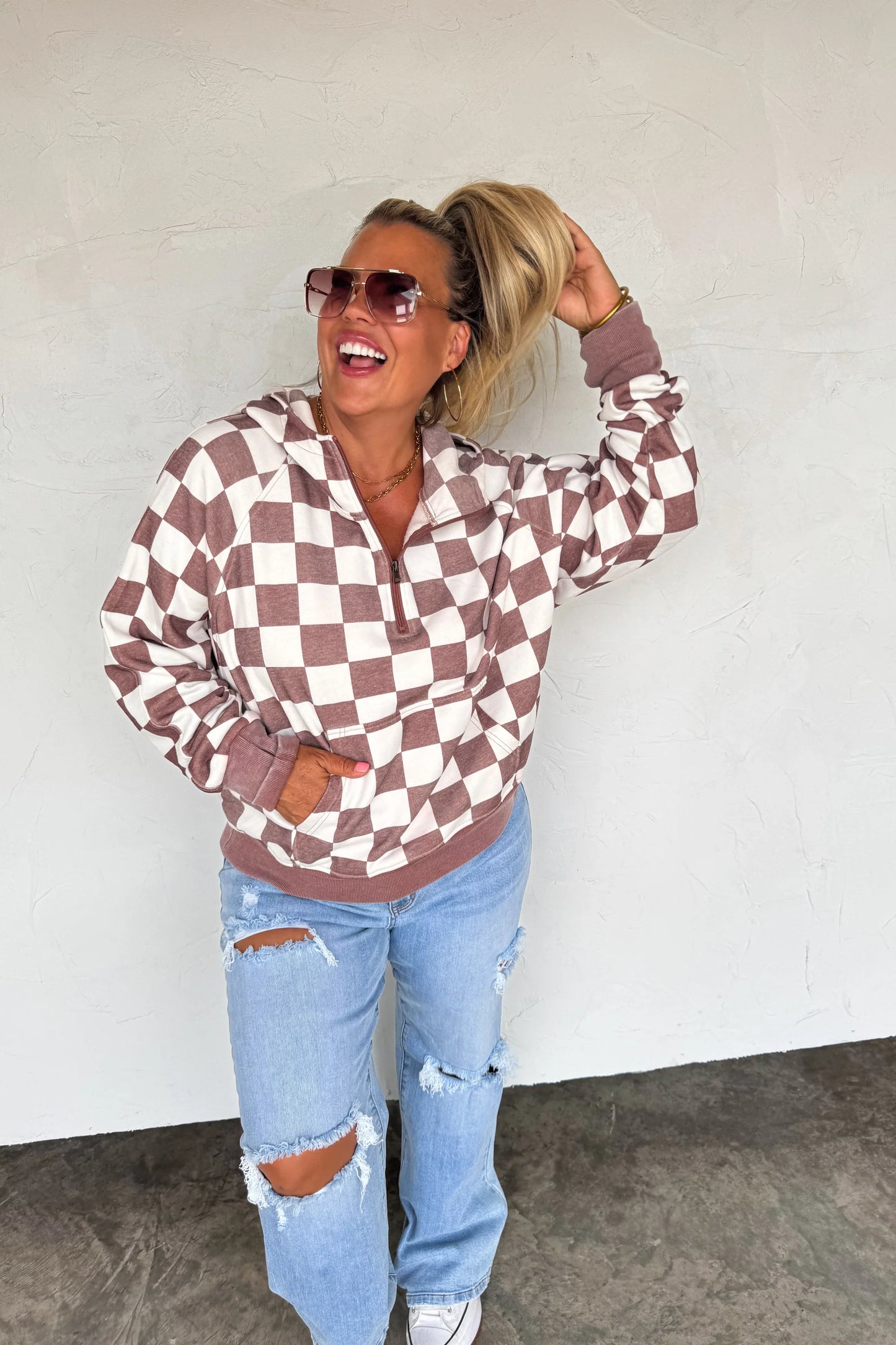 Camo & Checker Easy Does It Pullover