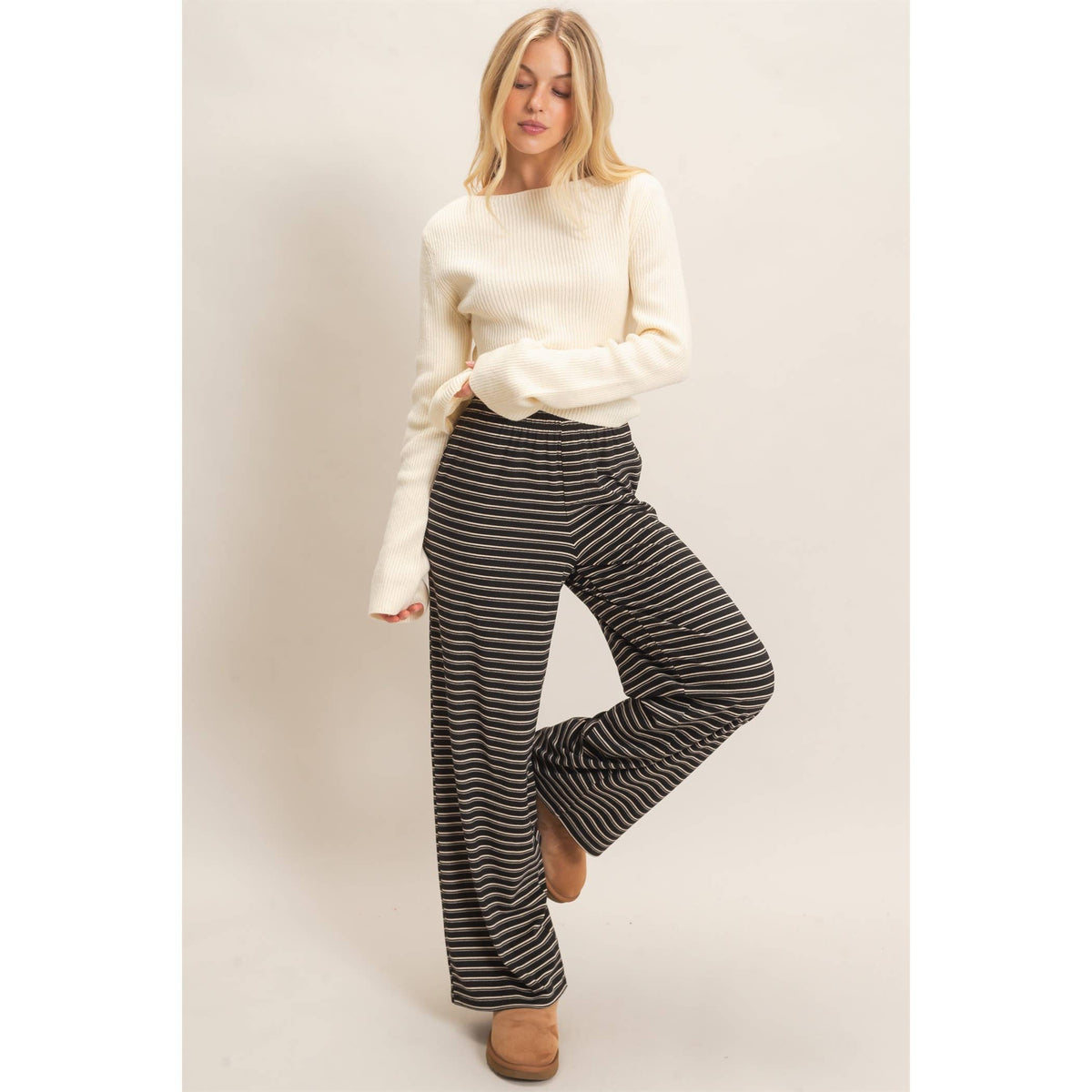 Cali Striped Crew Set