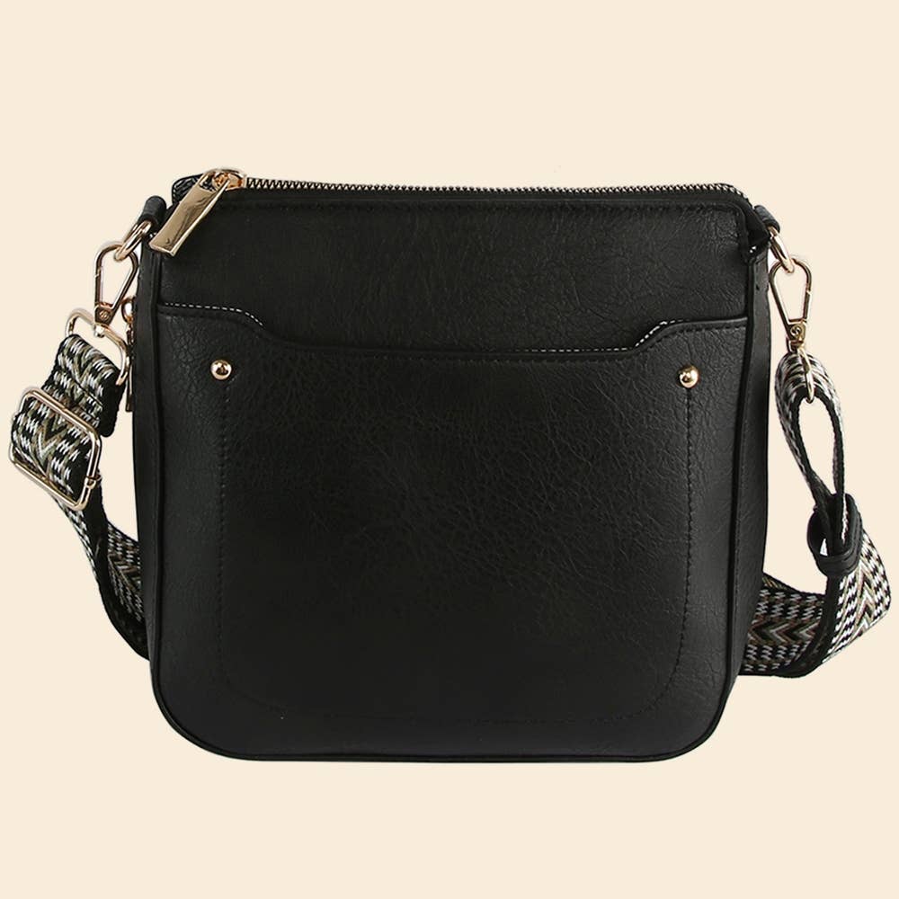 The TAYLOR - Boho Strap Faux Leather Crossbody Messenger Bag