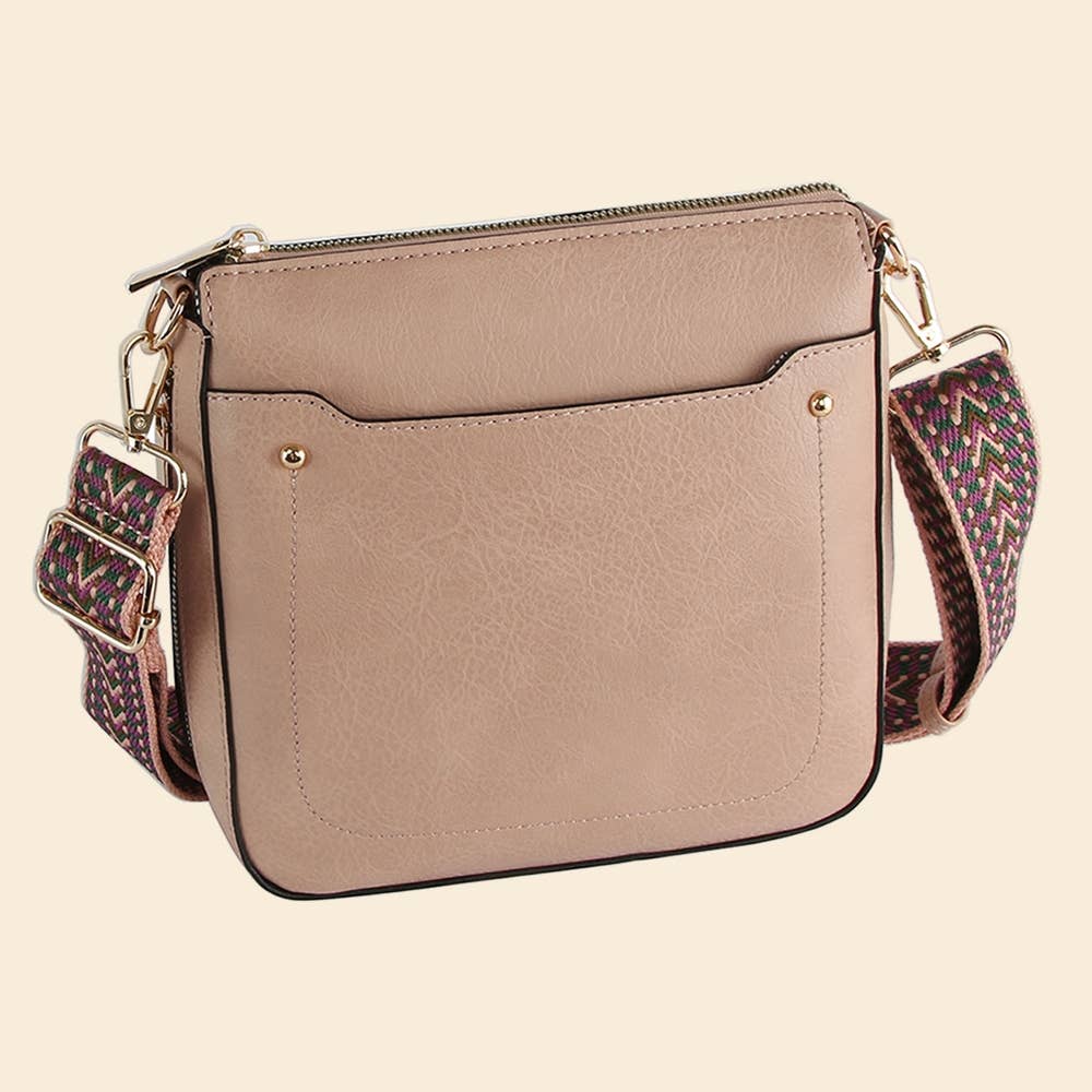The TAYLOR - Boho Strap Faux Leather Crossbody Messenger Bag