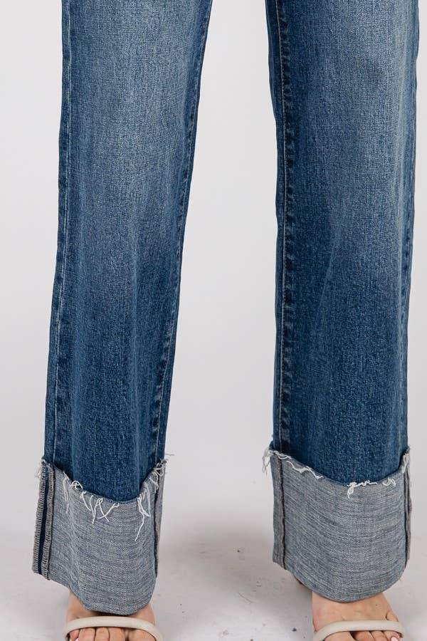 THE LEXIE COMFORT HIGH RISE LOOSE-STRAIGHT W/ CUFFED HEM