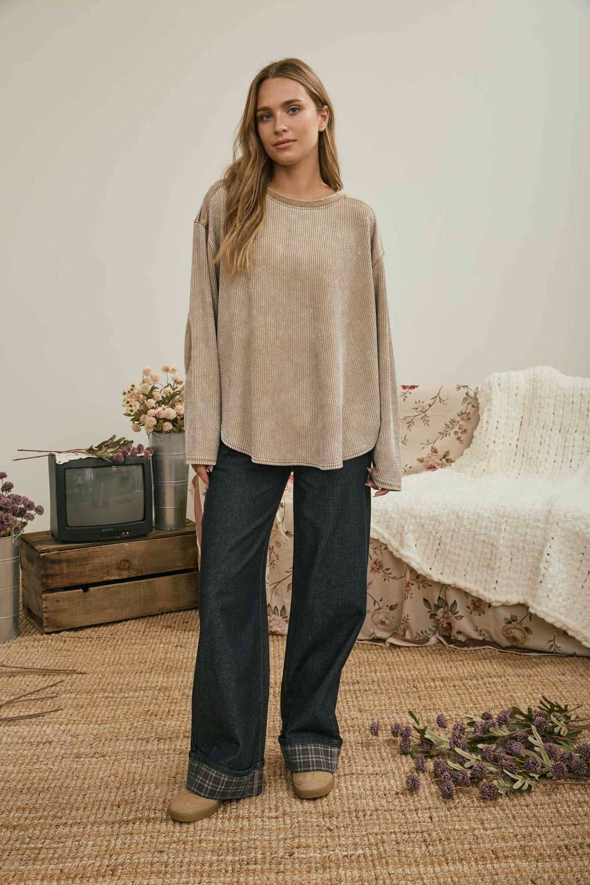 KT TEXTURED WASHED TOP