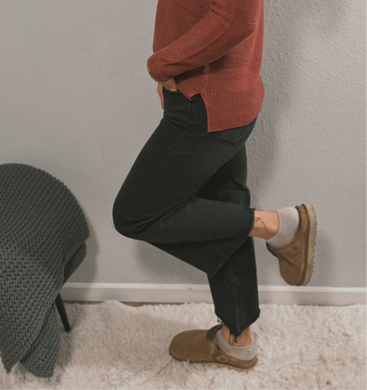 HARPER HIGH RISE BLACK JEAN