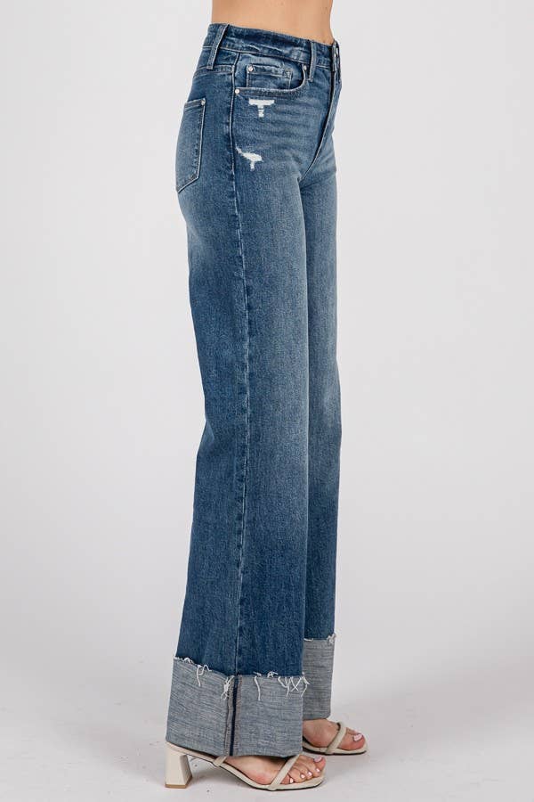 THE LEXIE COMFORT HIGH RISE LOOSE-STRAIGHT W/ CUFFED HEM