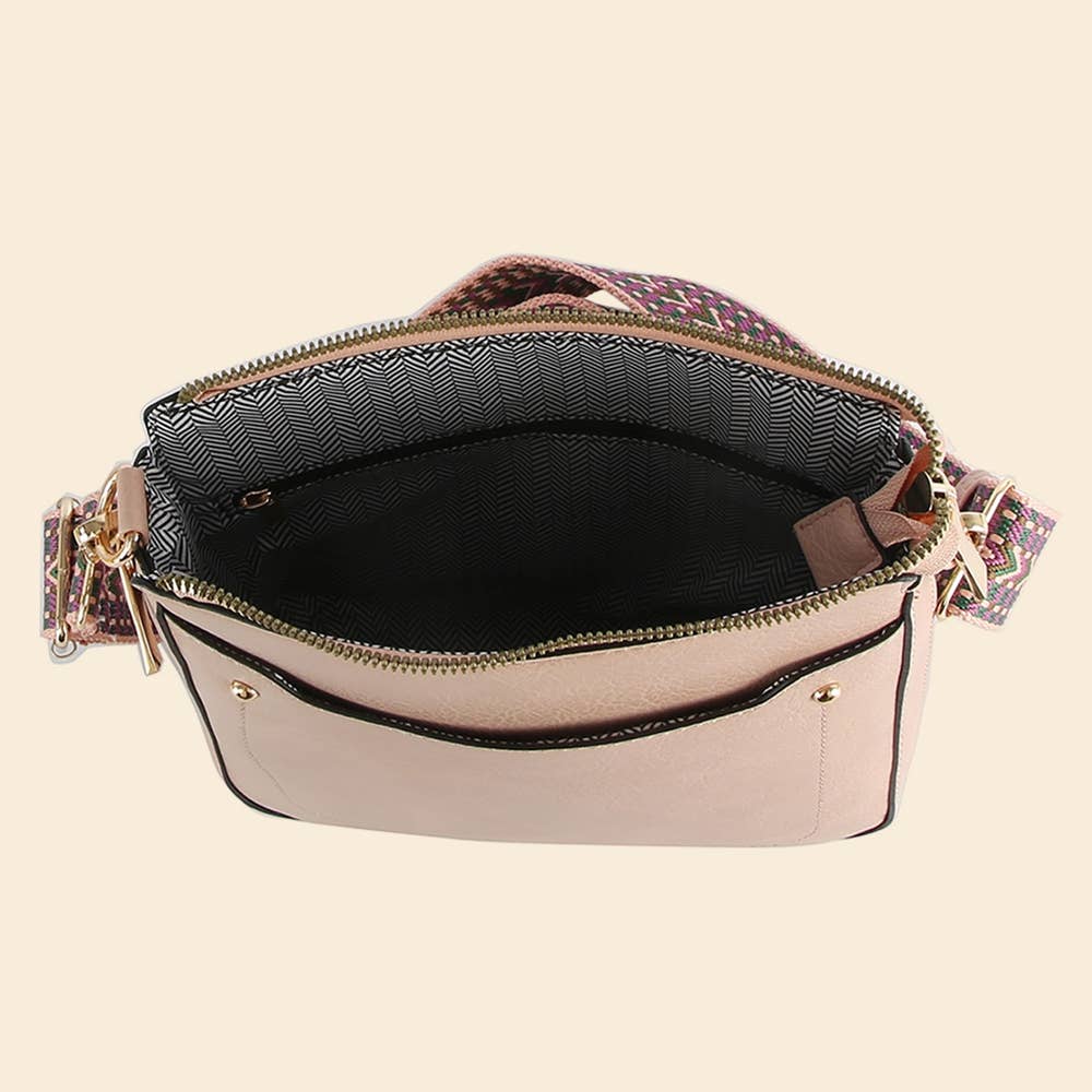 The TAYLOR - Boho Strap Faux Leather Crossbody Messenger Bag