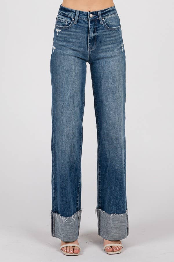THE LEXIE COMFORT HIGH RISE LOOSE-STRAIGHT W/ CUFFED HEM