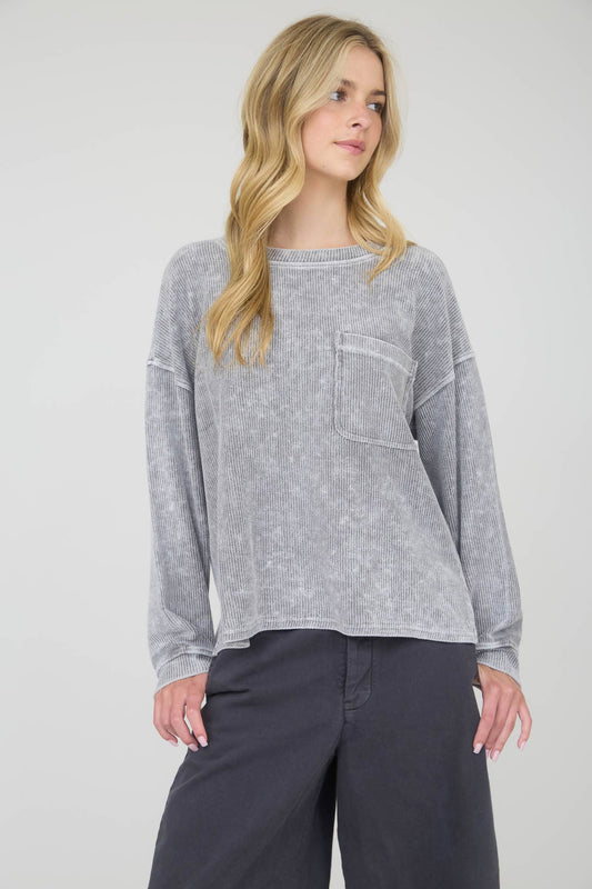 HAYLEE RIB KNIT TOP