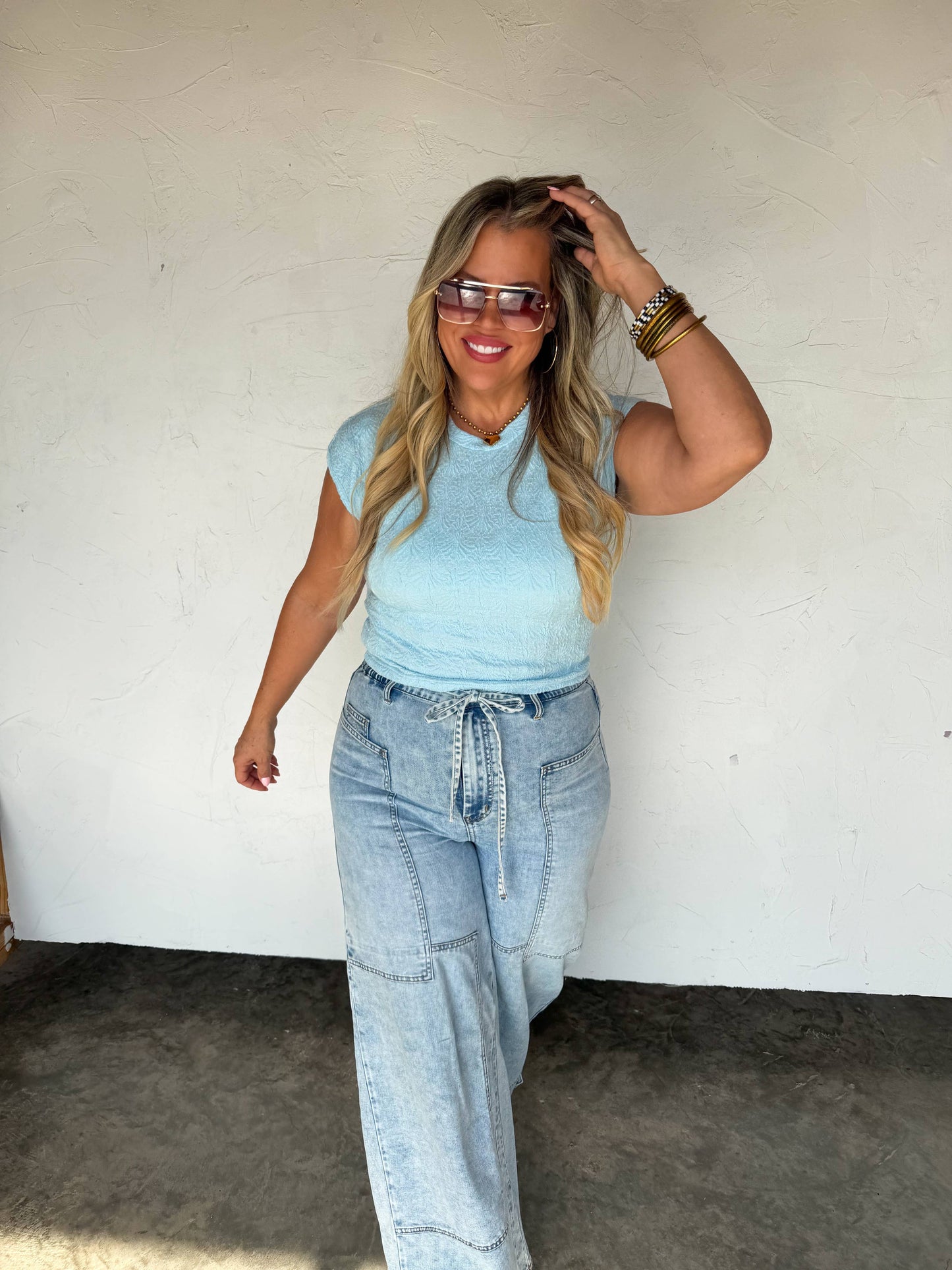 HARLEY CAP SLEEVE BASIC TOP