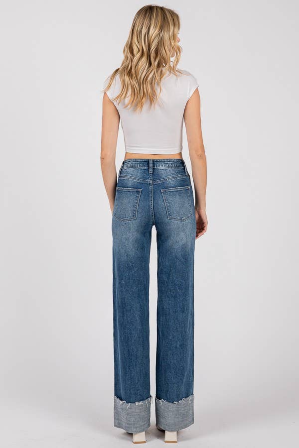 THE LEXIE COMFORT HIGH RISE LOOSE-STRAIGHT W/ CUFFED HEM