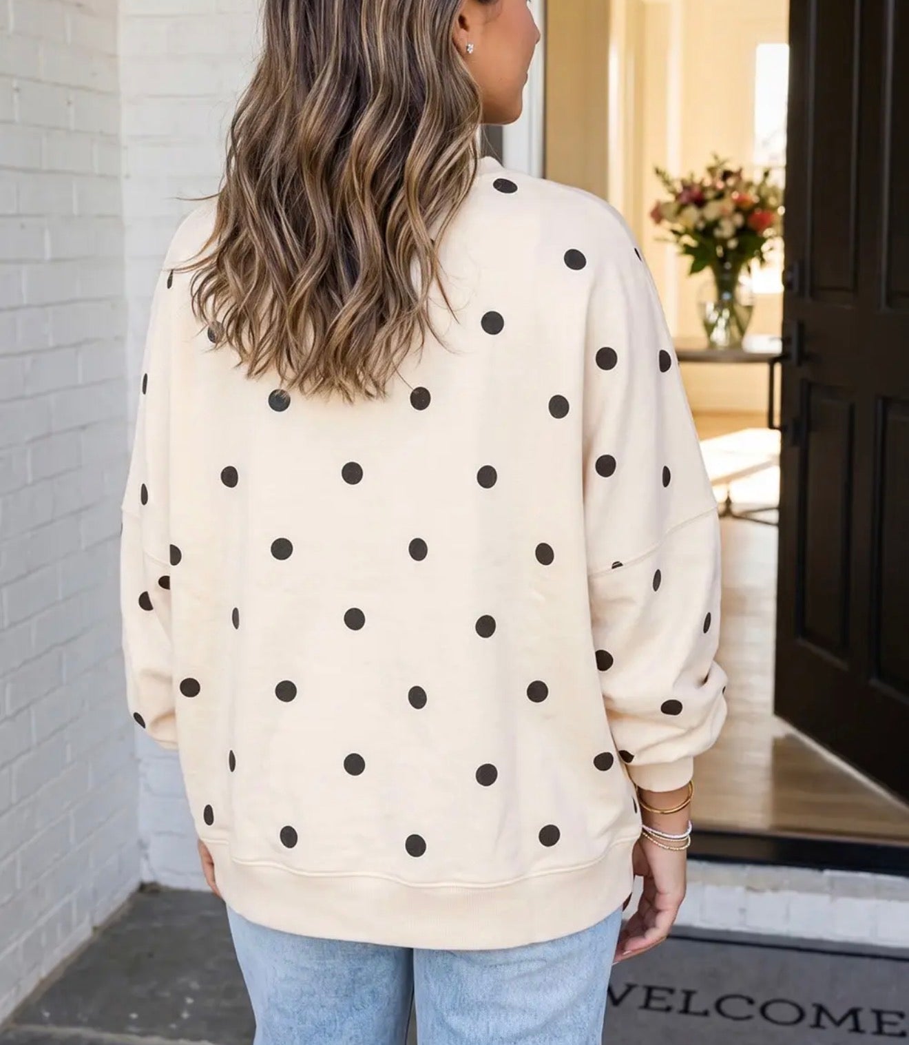IZZY polka dot pullover (cream) / PRE-ORDER