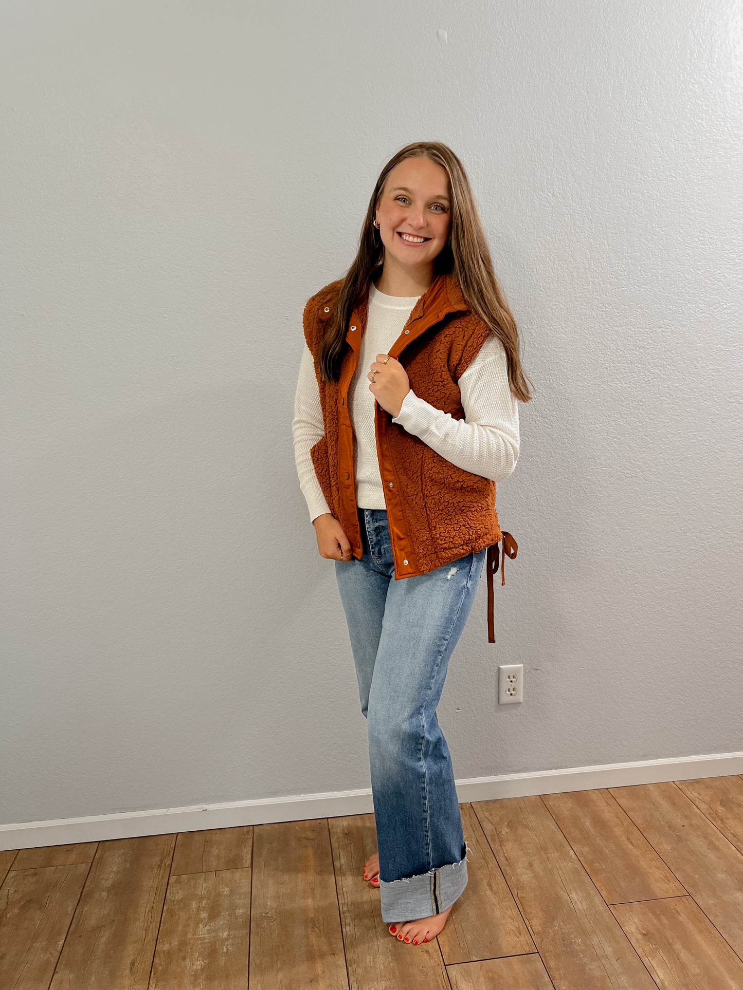 Sherpa Vest - cinnamon