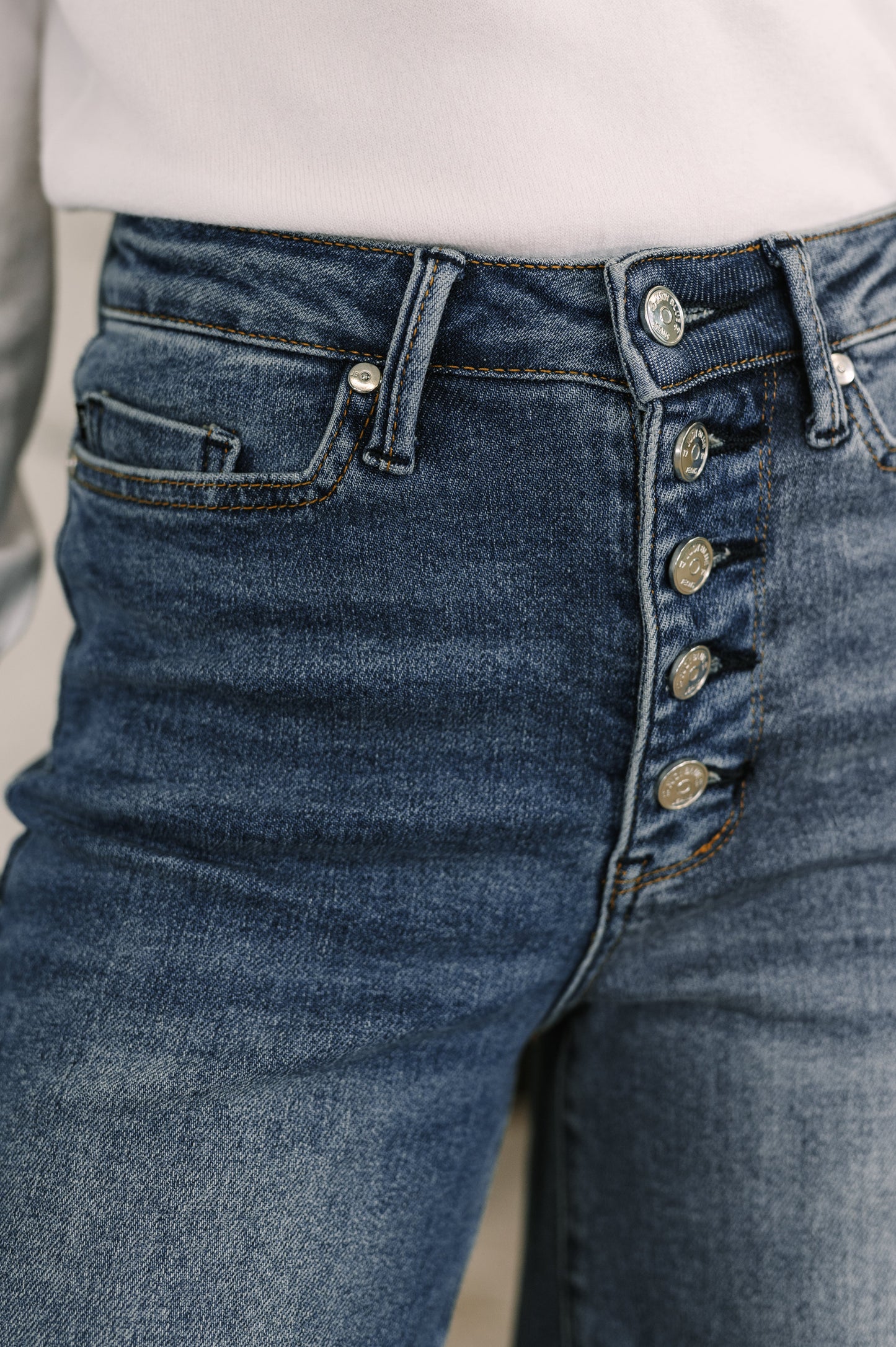 Karla High Waist Column Straight Jeans