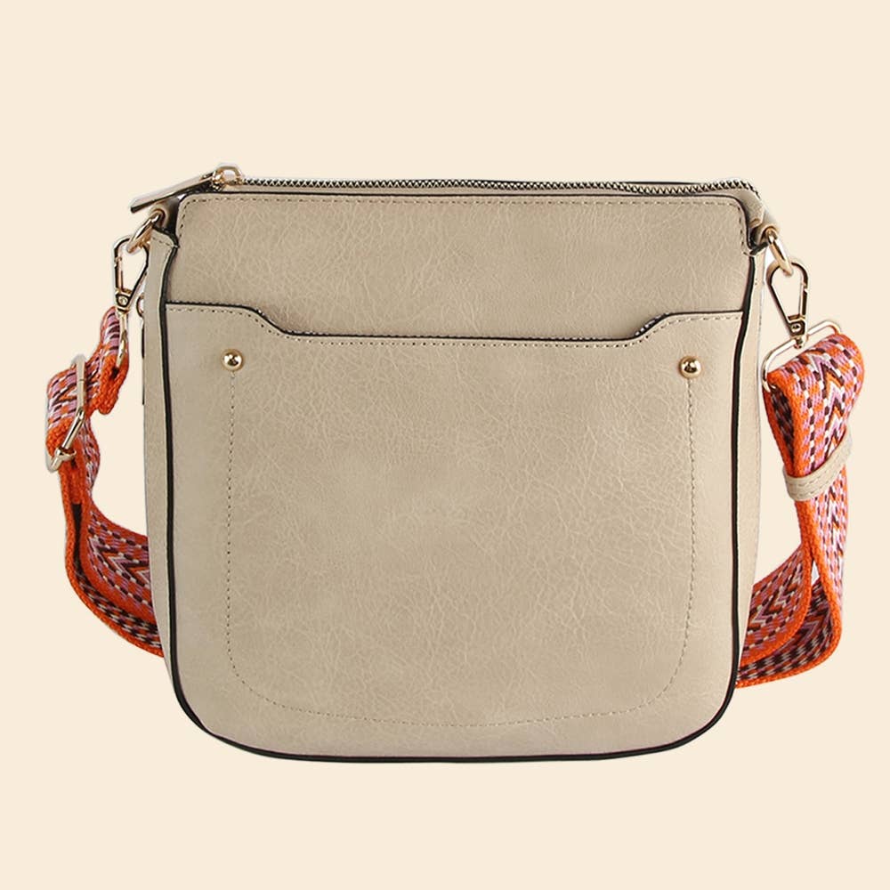 The TAYLOR - Boho Strap Faux Leather Crossbody Messenger Bag