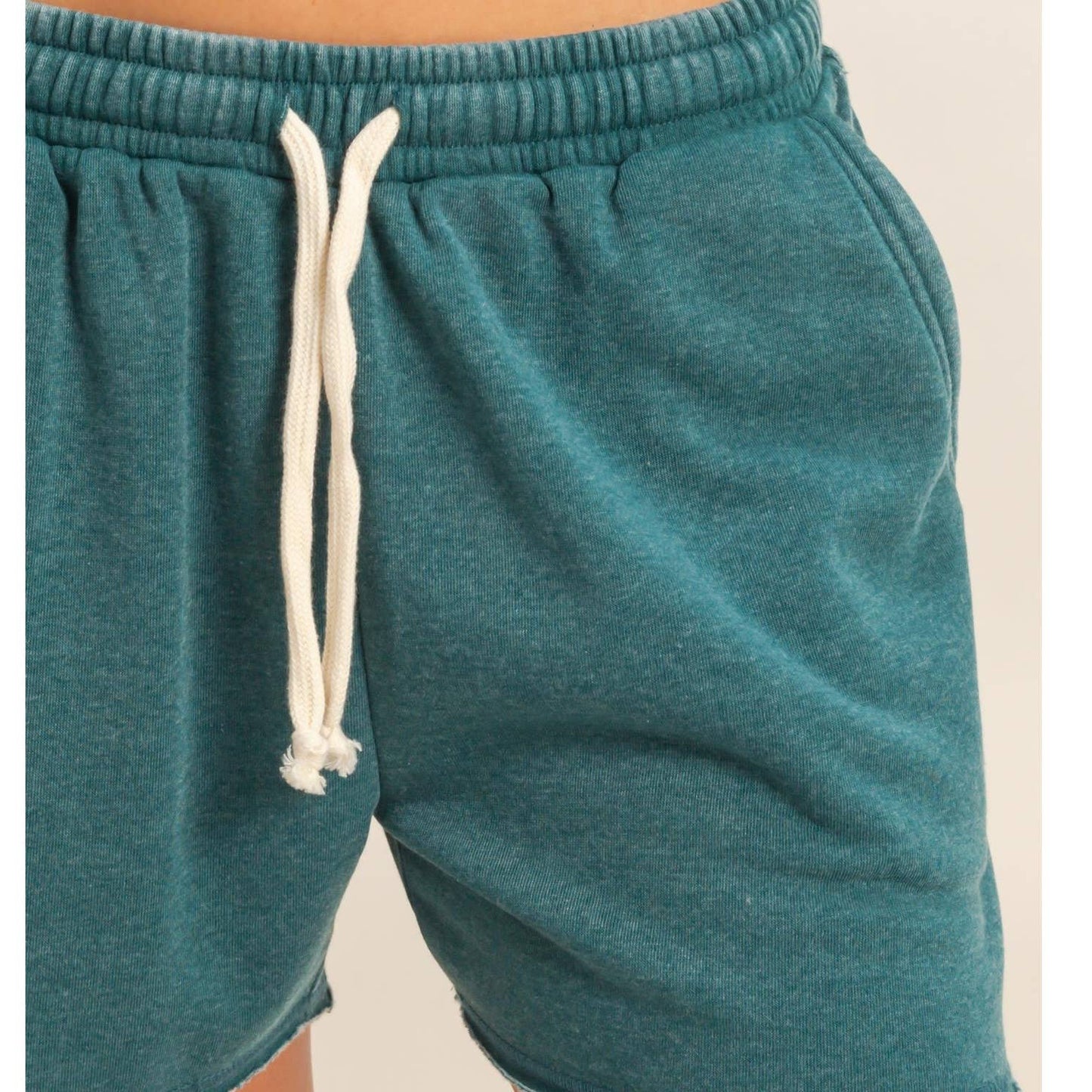 Drawstring Burnout French Terry Shorts