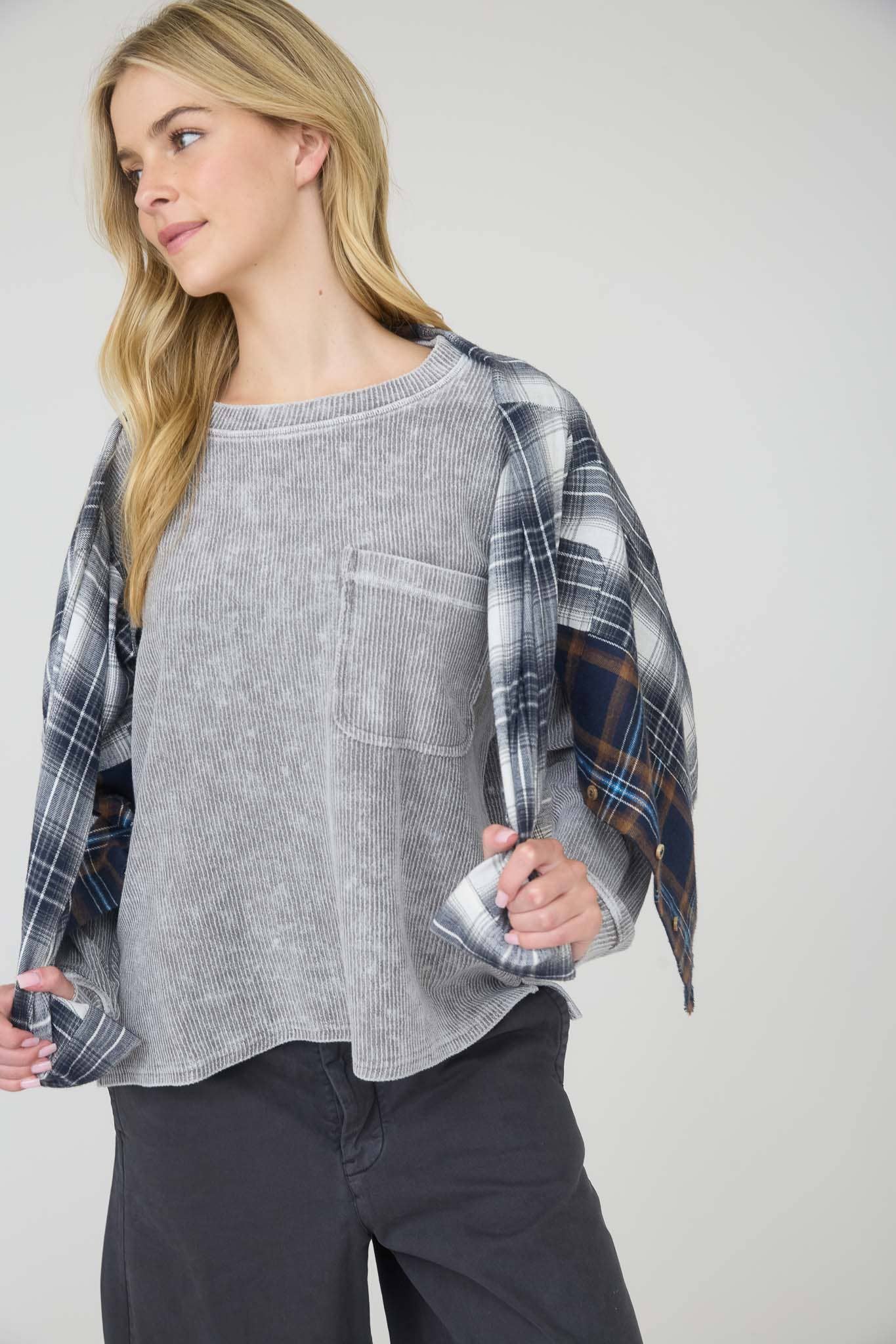 HAYLEE RIB KNIT TOP