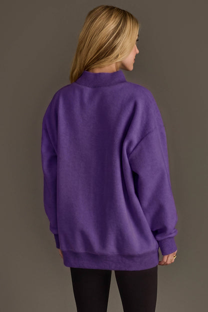 Purple Game Day & Sunday Funday Reversible Sweatshirt