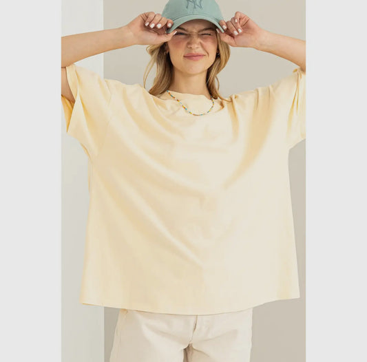 Double Zero OVERSIZED T-Shirt - Creamy Corn