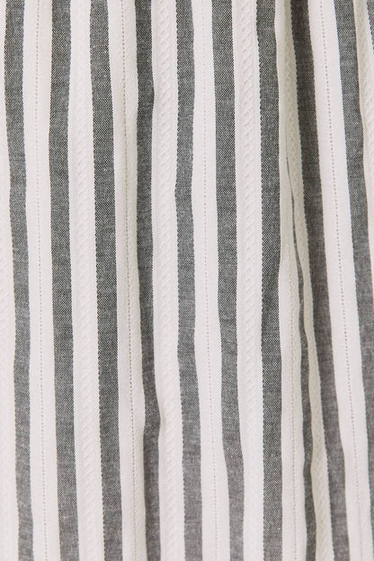 SMOCKED MIDI DRESS WITH KEYHOLE