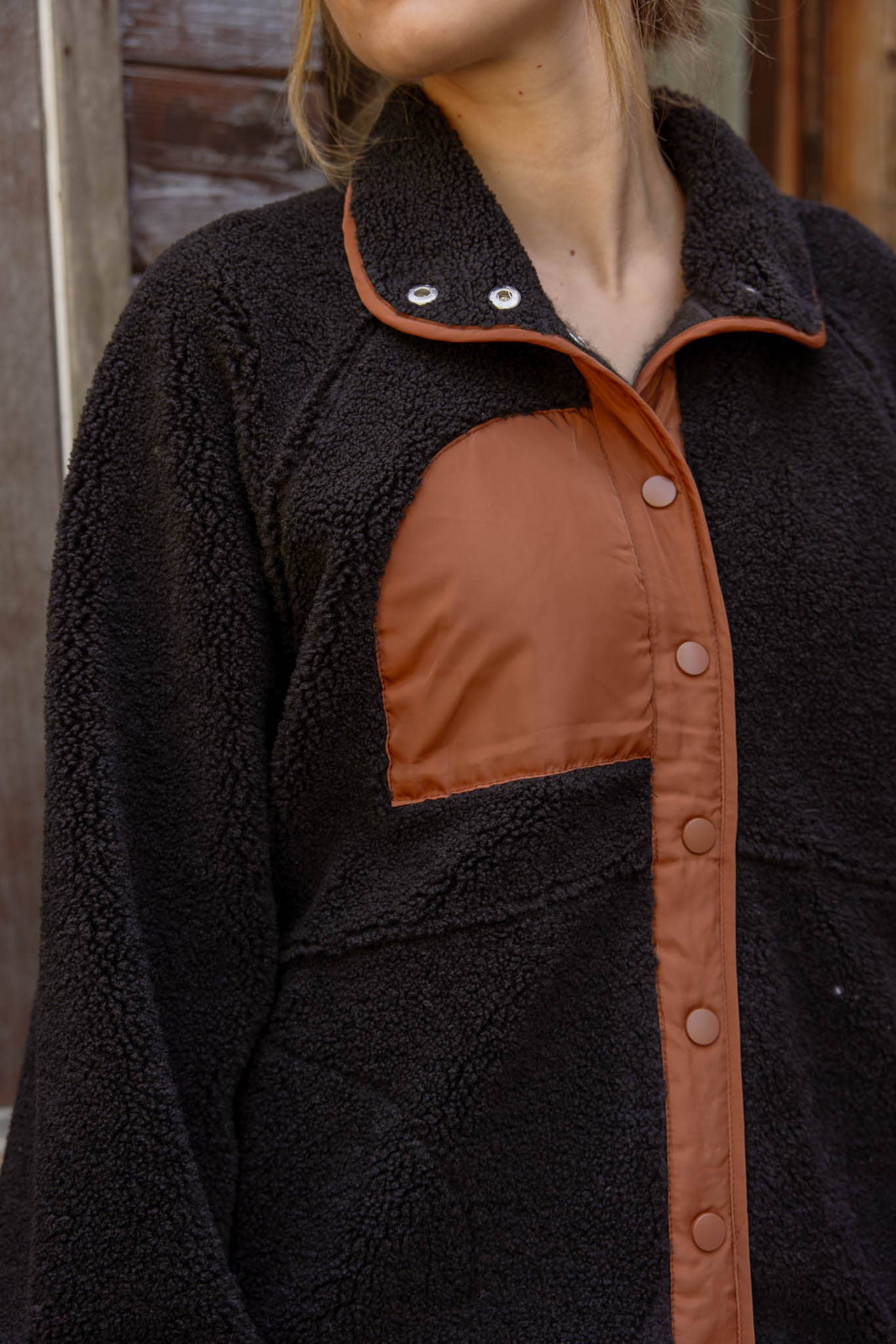 Callie Sherpa Button Up