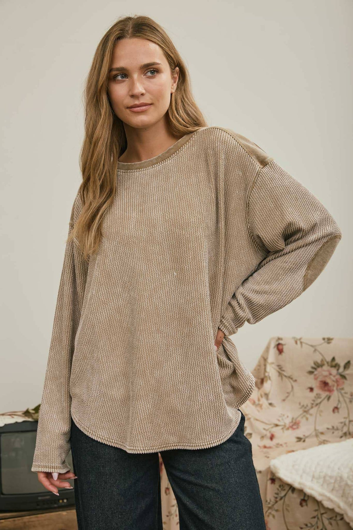 KT TEXTURED WASHED TOP