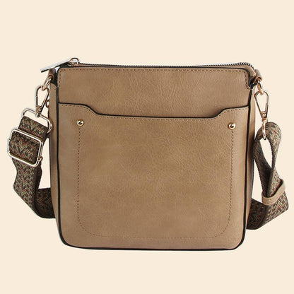 The TAYLOR - Boho Strap Faux Leather Crossbody Messenger Bag