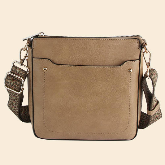 The TAYLOR - Boho Strap Faux Leather Crossbody Messenger Bag