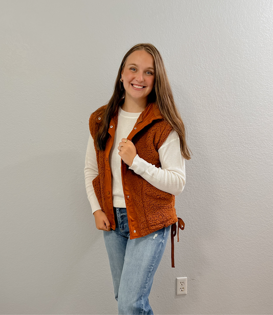 Sherpa Vest - cinnamon
