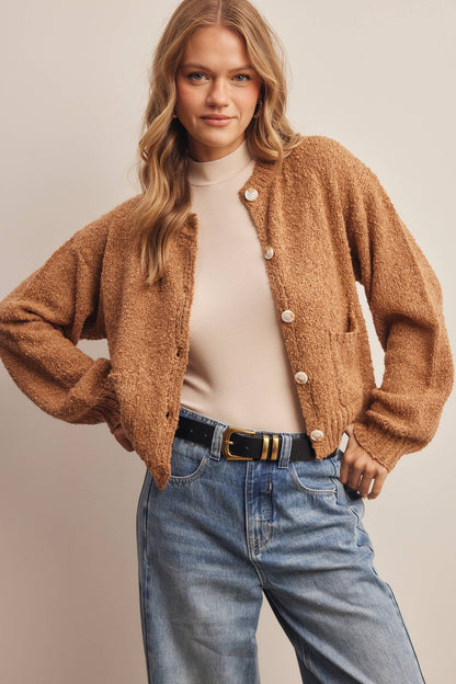Bouclé Pocket Cardigan