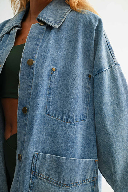 Boxy-Cut Denim Jacket