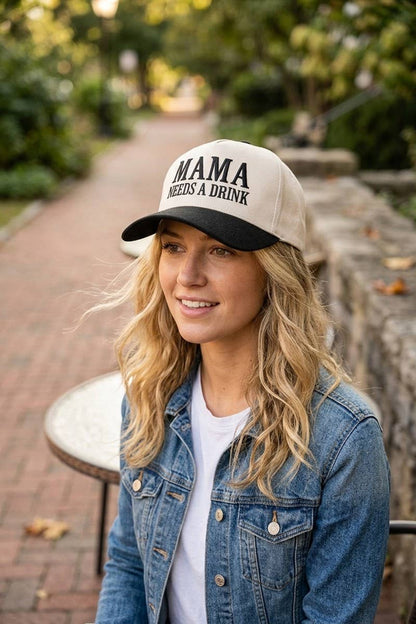 Mama Needs A Drink Two Tone Snapback Hat