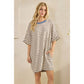 Stripe Knit Pullover Big Top Dress