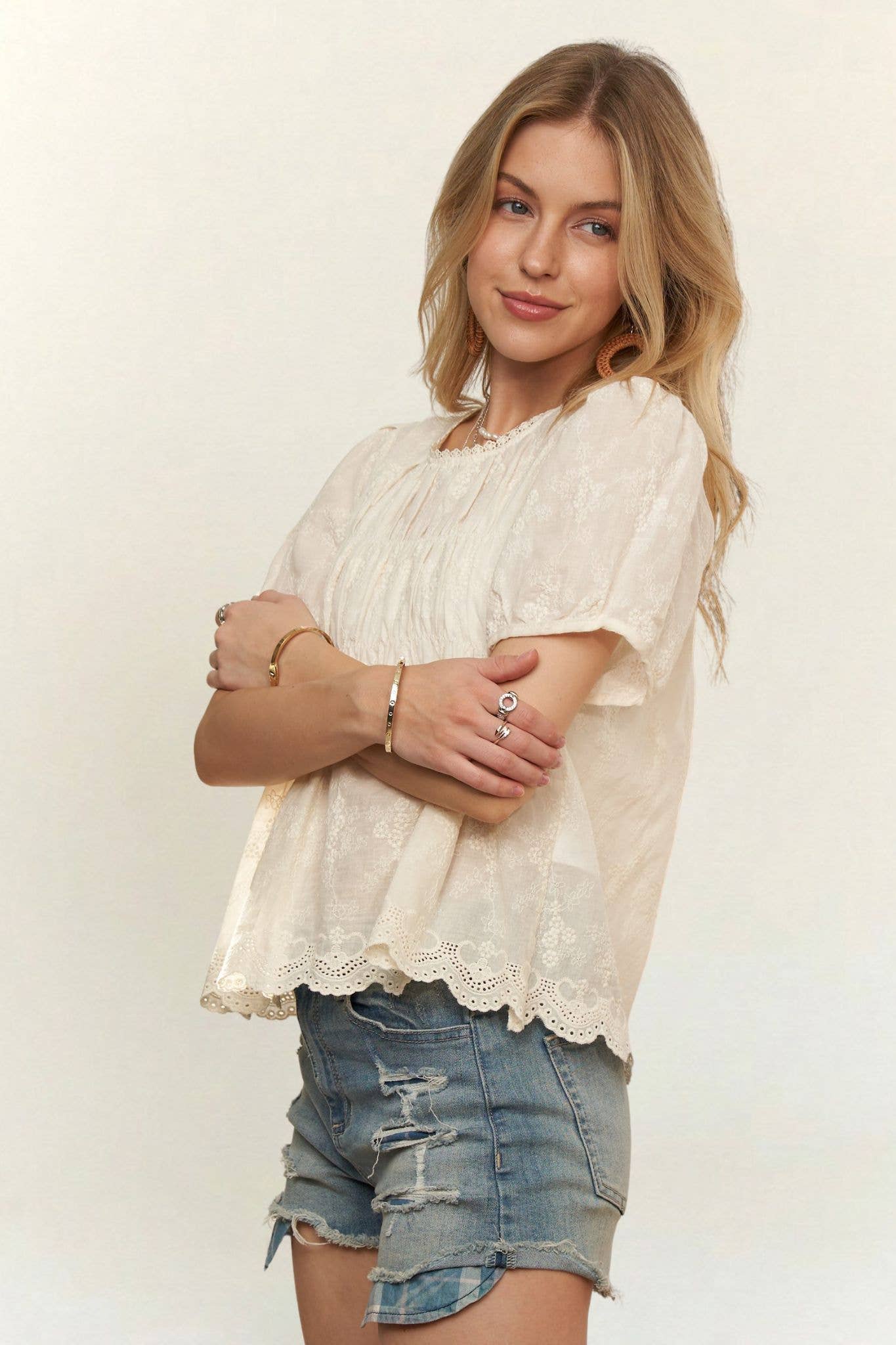 LACEY BABYDOLL TOP