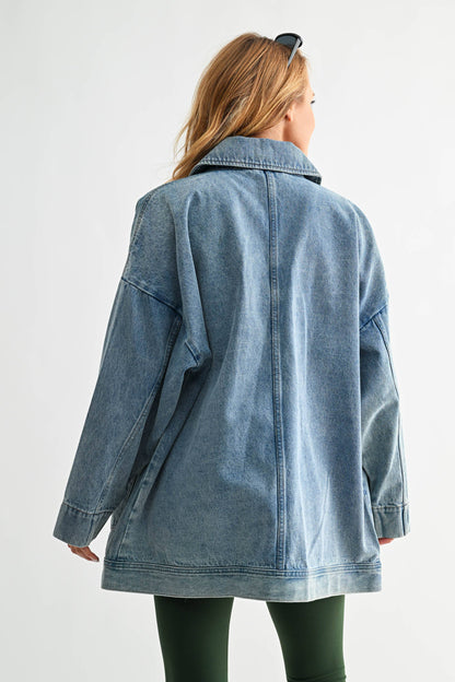 Boxy-Cut Denim Jacket