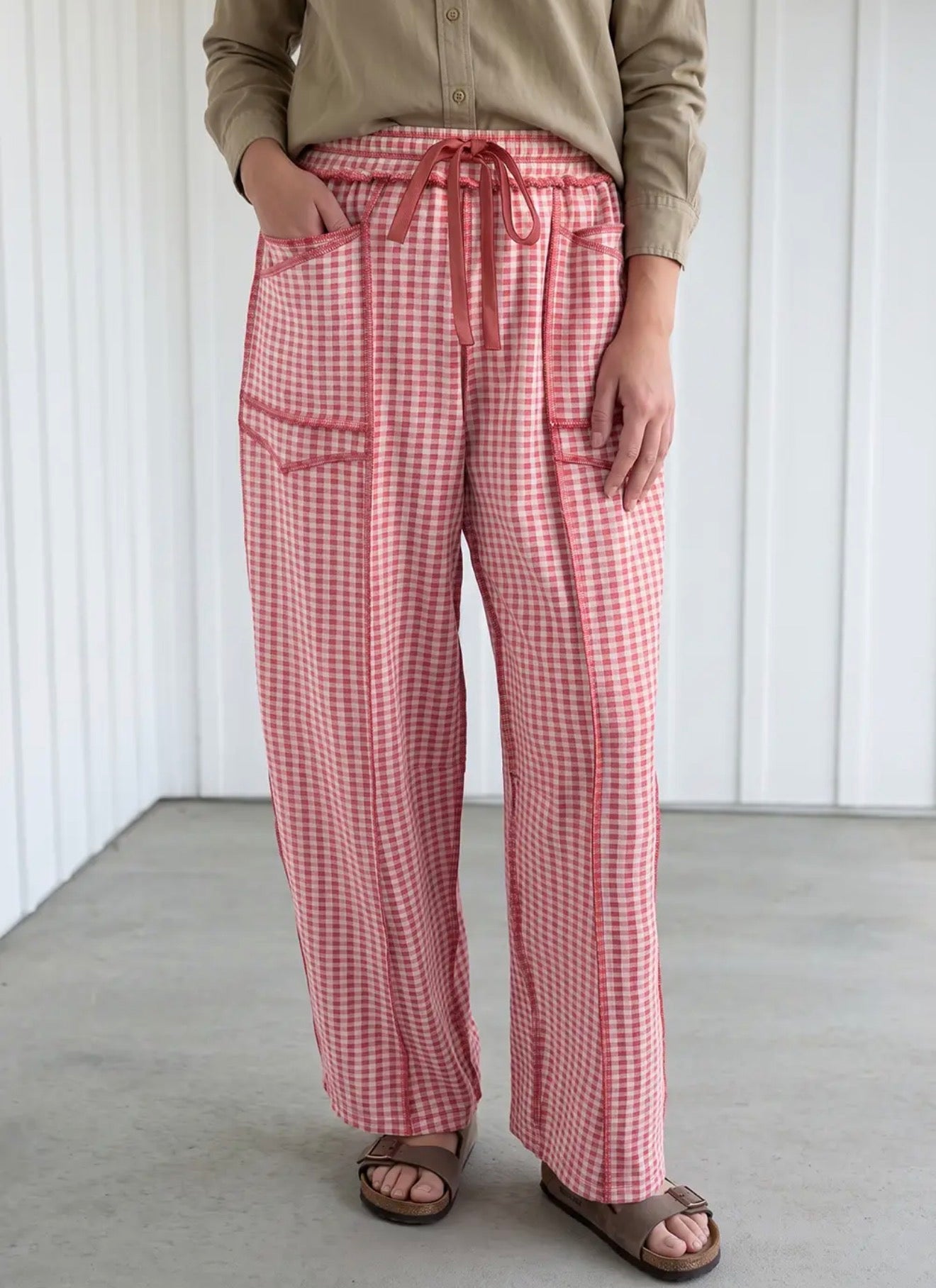 AMBER plaid drawstring pants / PRE-ORDER