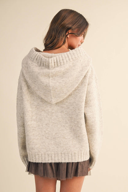 TERRI CONTRAST HOODIE SWEATER
