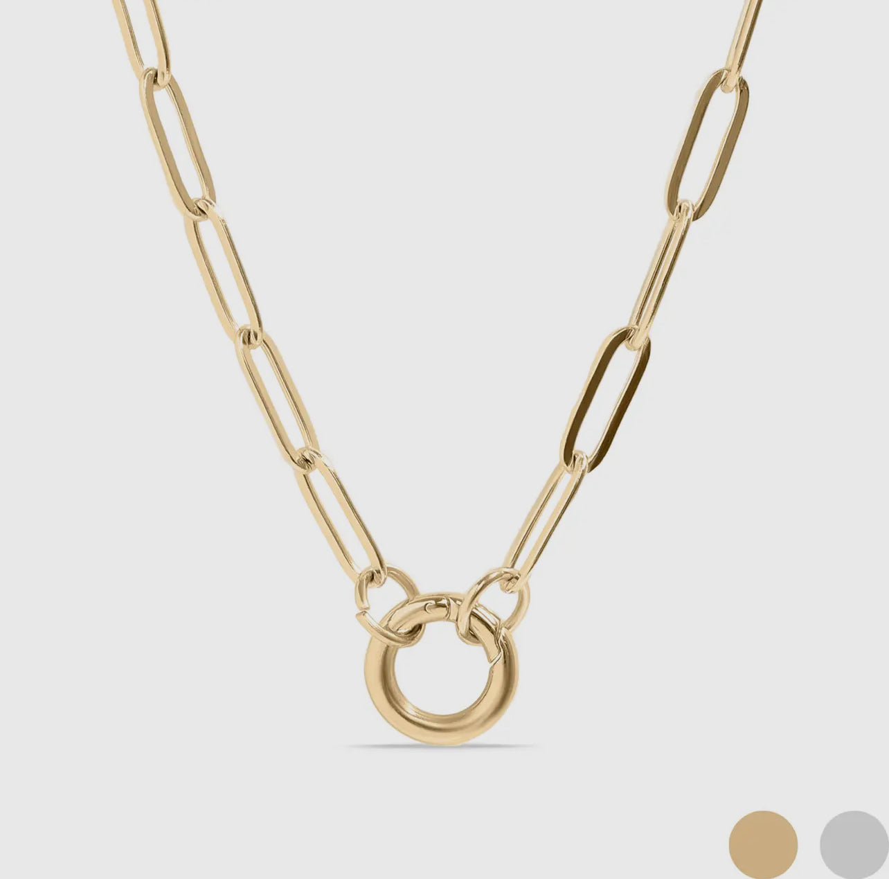 Paperclip Charm Holder Necklace/Bracelet