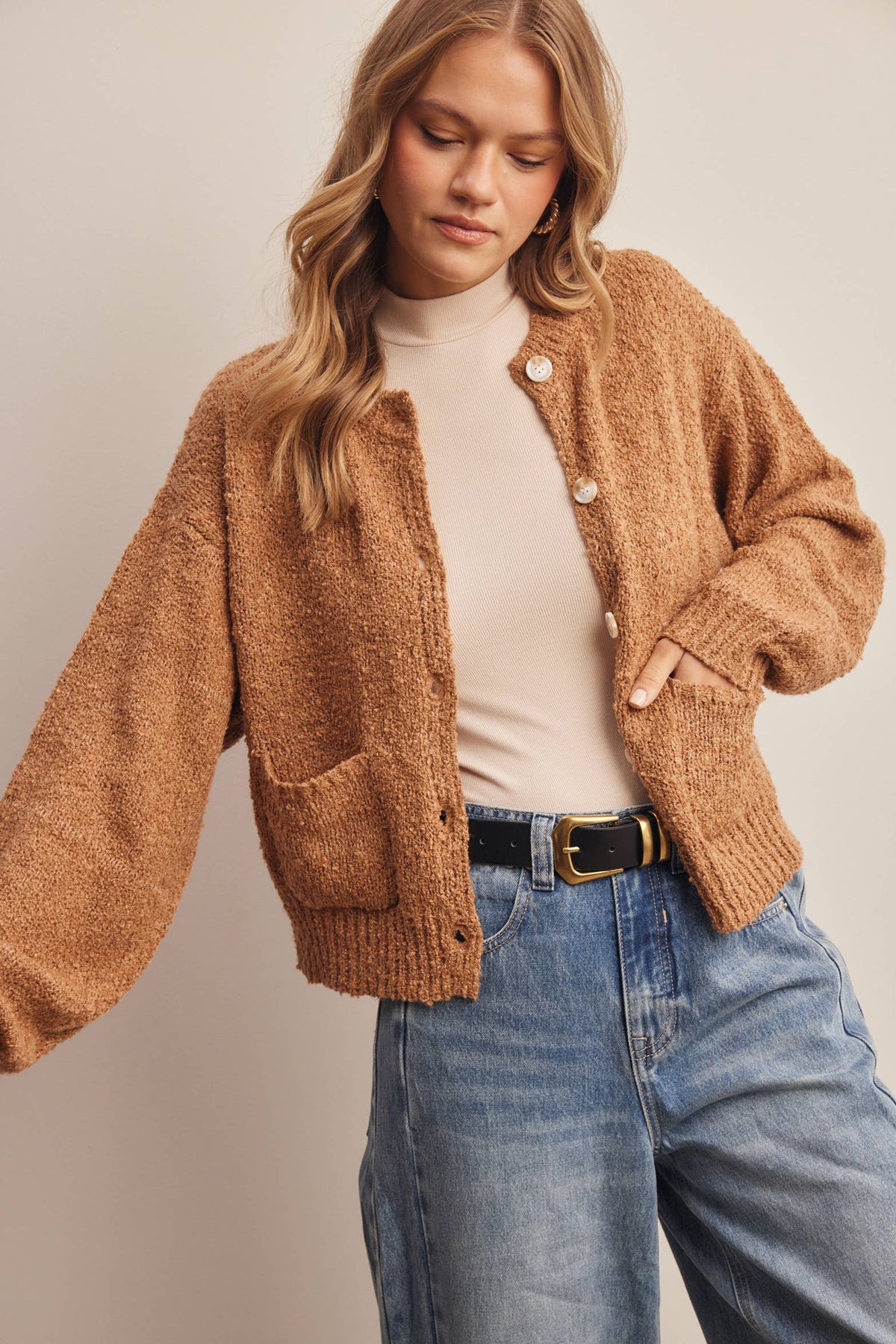 Bouclé Pocket Cardigan