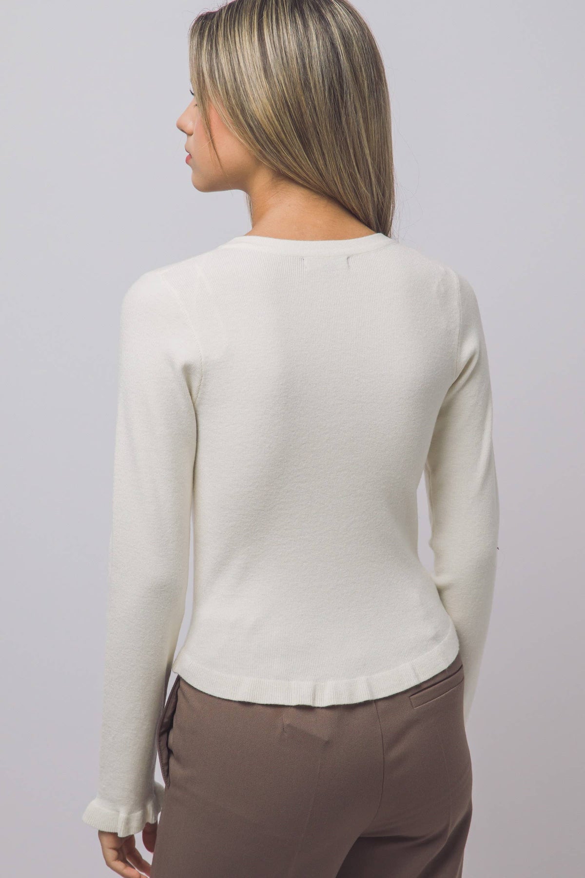 Wave-trim Cardigan