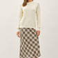 CLASSIC CREW NECK DROP SHOULDER RIBBED SWEATER