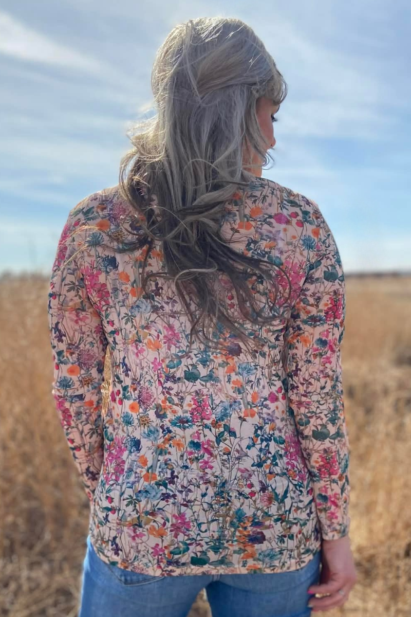 Field Of Flowers Mesh Top