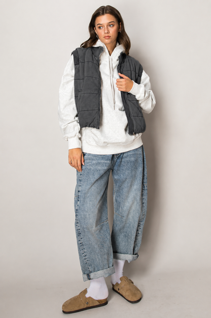 mineral mix quilted vest