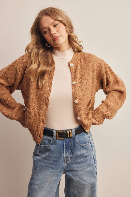 Bouclé Pocket Cardigan