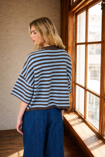 TARYN SHORT SLEEVE BUTTON DOWN CARDIGAN