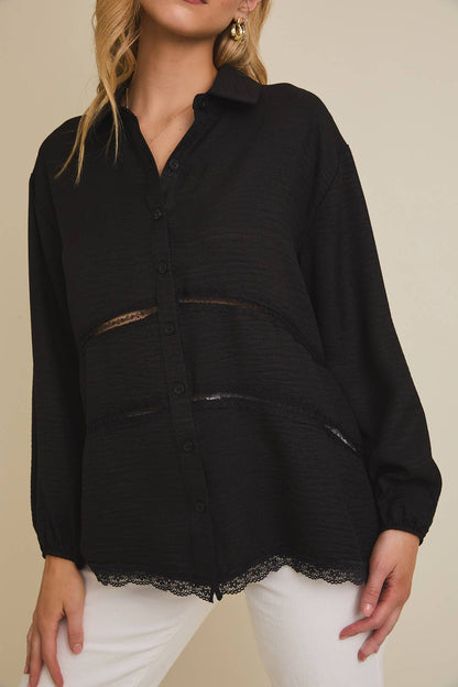 SOPHIE LACE BUTTON UP