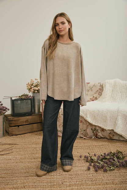 KT TEXTURED WASHED TOP