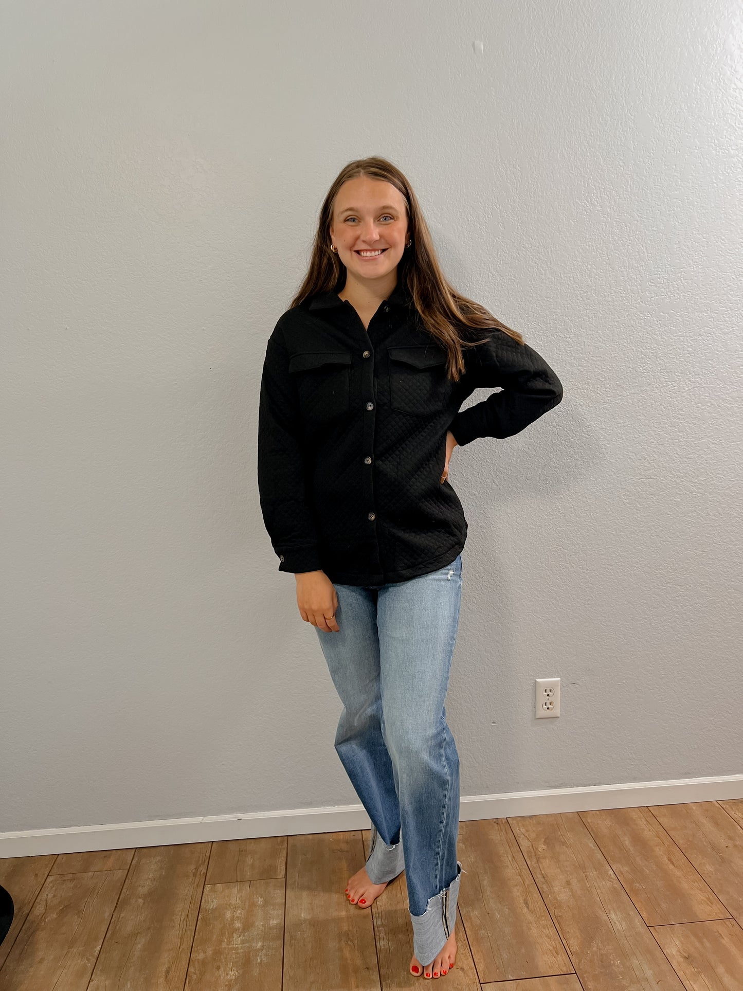 Jillian Retro Quilted Shacket