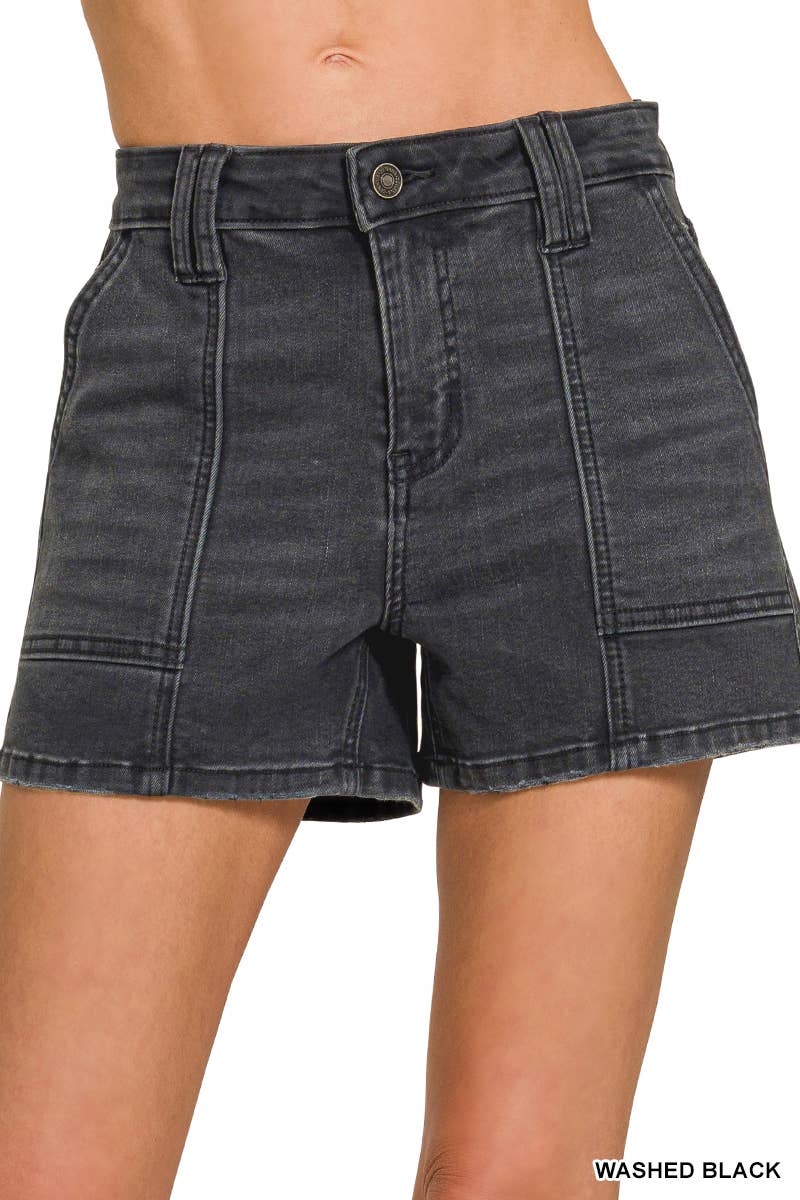 Avery Denim Shorts - black