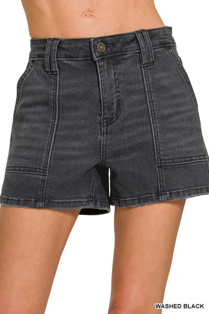 Avery Denim Shorts - black